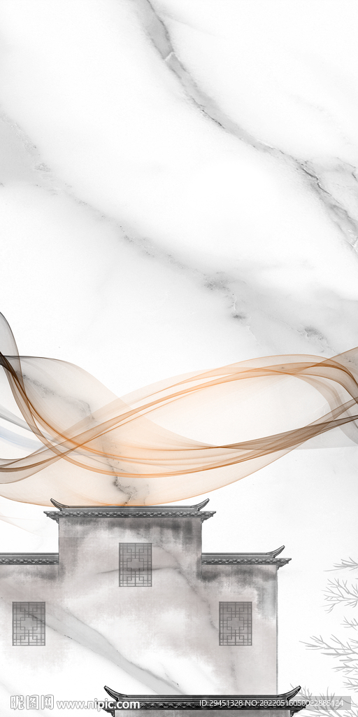 意境 高端玄关山水 TIF分层