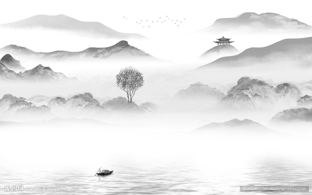 新品风景高档山水 tif分层