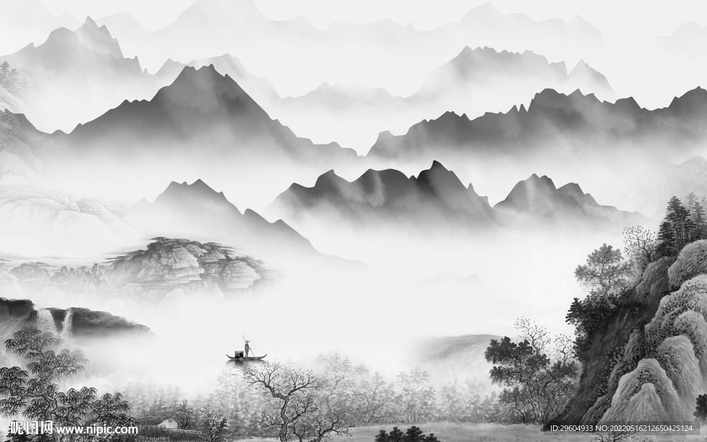 别墅风景高档山水 tif分层