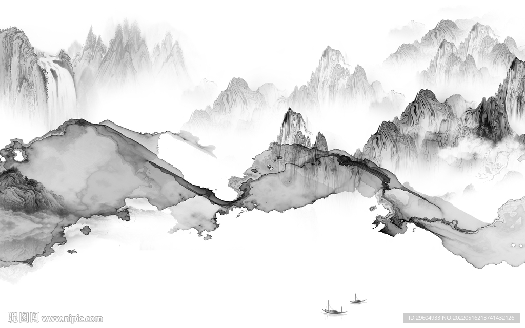 中国风高档山水 tif分层