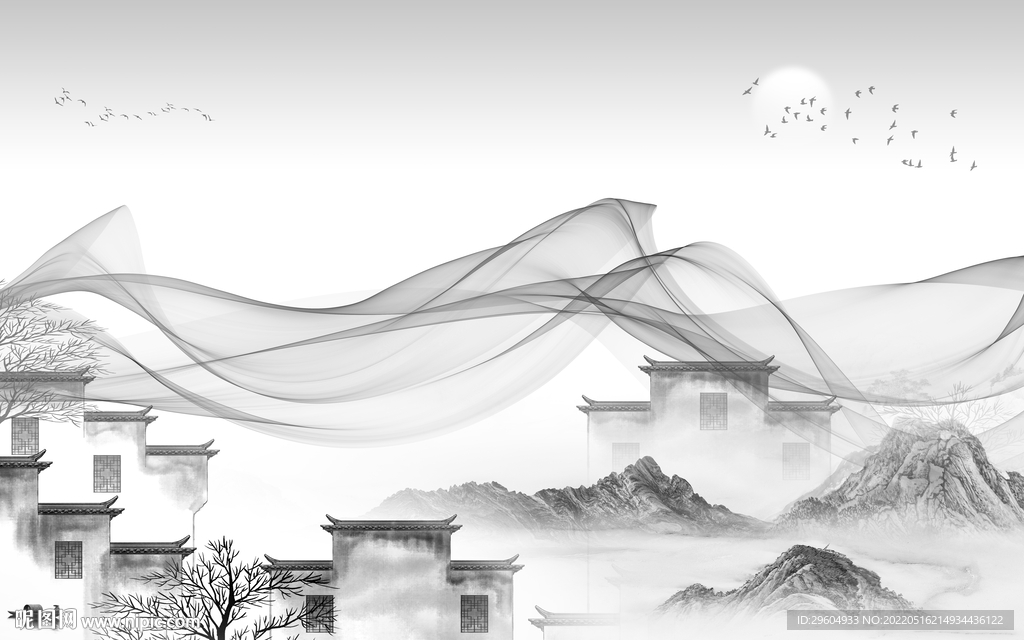 意境风景高档山水 tif分层