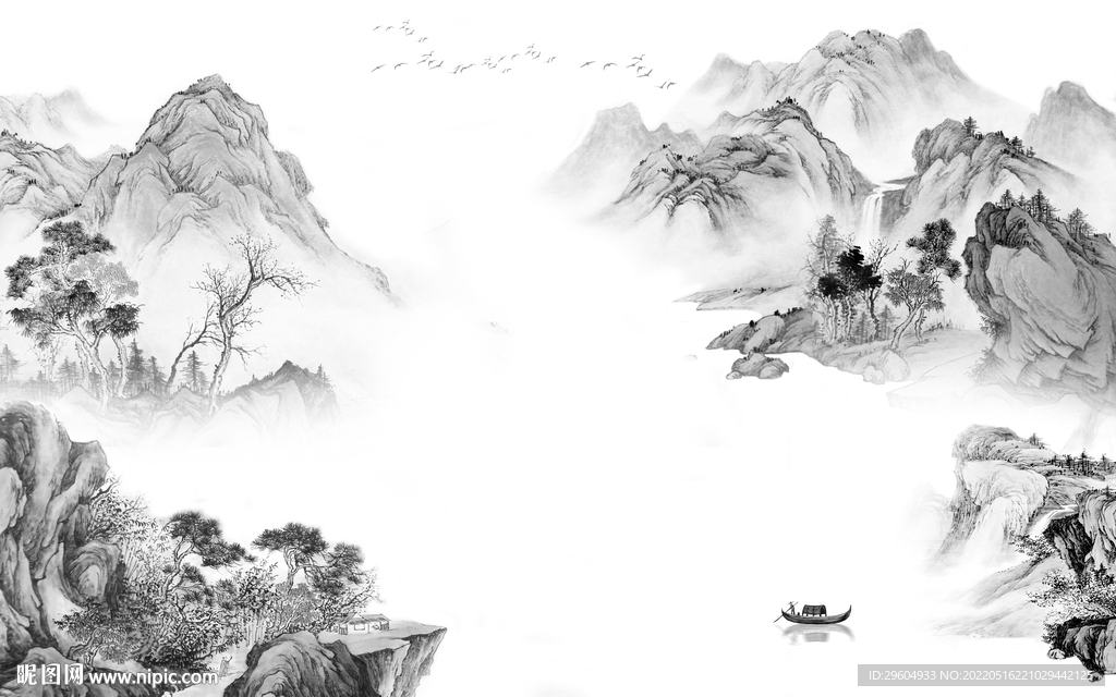 简约 风景高档山水 tif分层