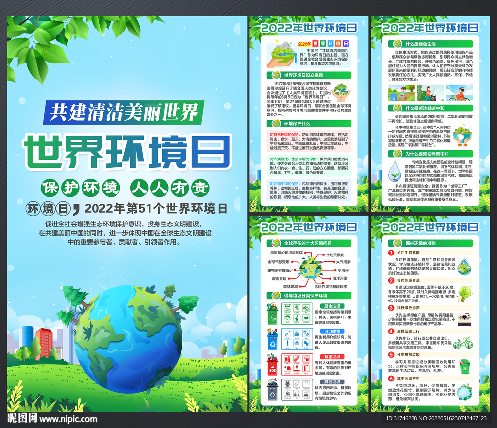 2022年世界环境日宣传展板
