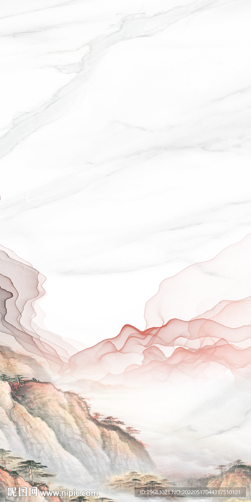 意境 玄关大气山水 TIf分层