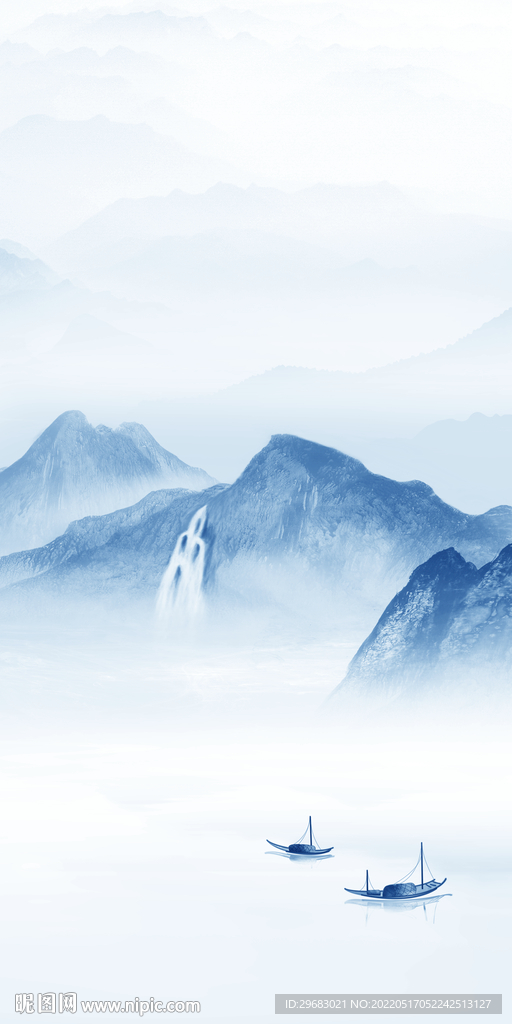 意境简约玄关山水 TIF分层