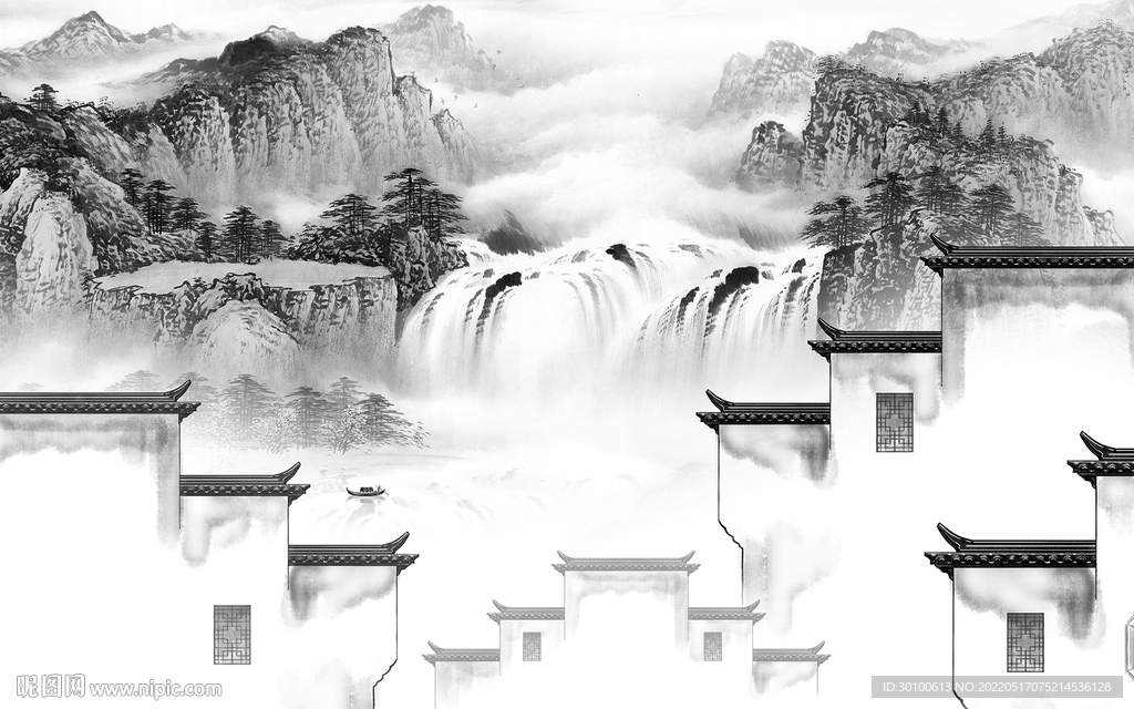 意境 客厅人气山水 tif分层