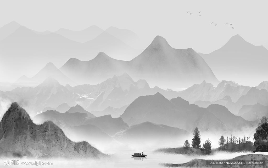 人气最新山水大图 tif分层