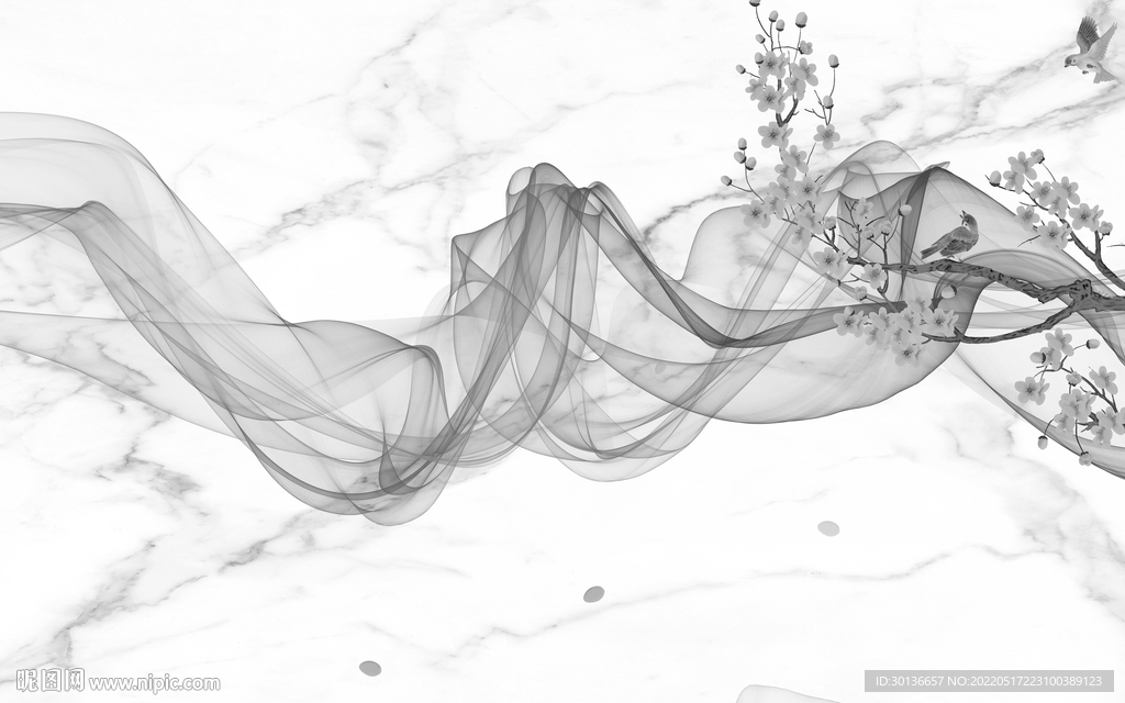 爵士白客厅画 tif分层