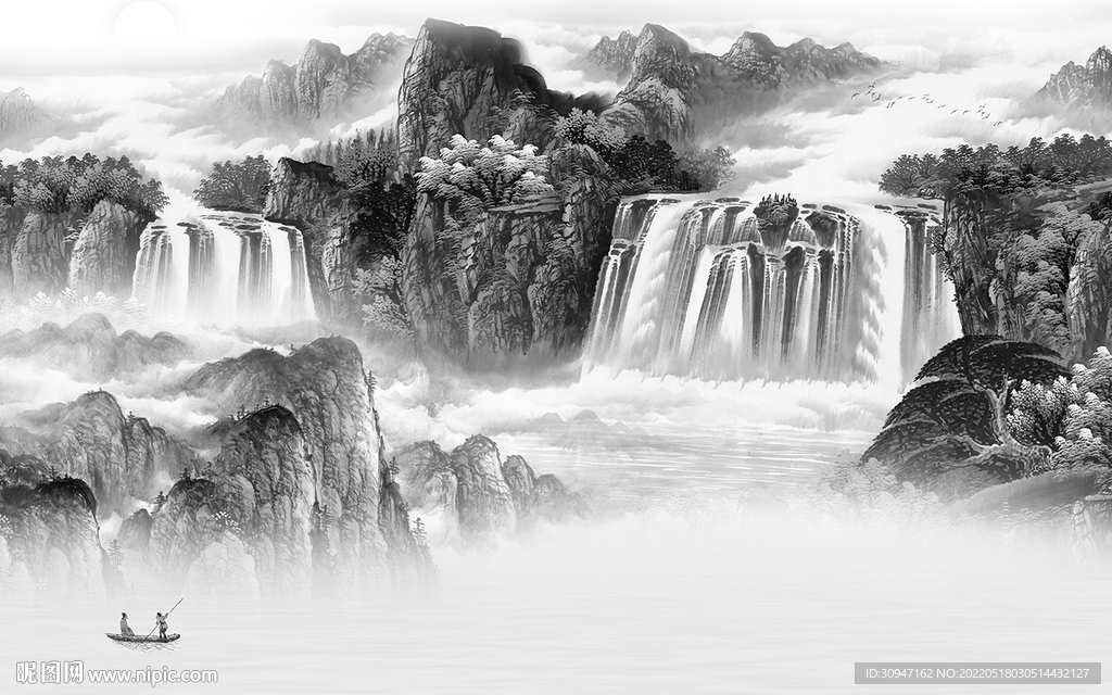 高清 现代意境山水 TIF分层