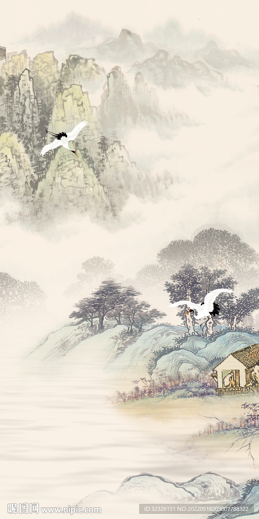 新中式背景新画玄关 TiF分层