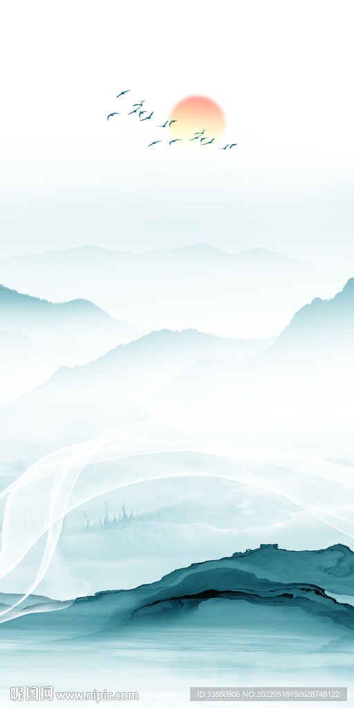 新品中国风玄关画 TIf分层