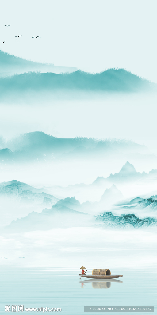 新款 中国风玄关画 TIf分层