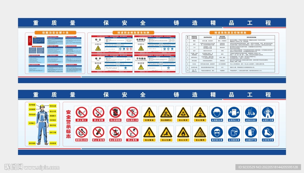 隧道安全质量宣传牌