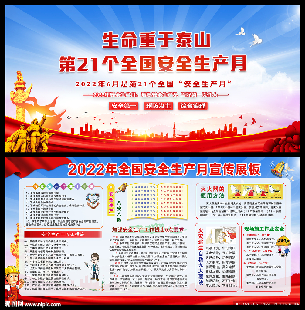 2022年安全月展板