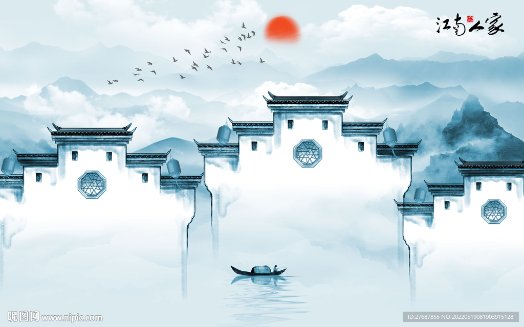 新中式徽派山水 