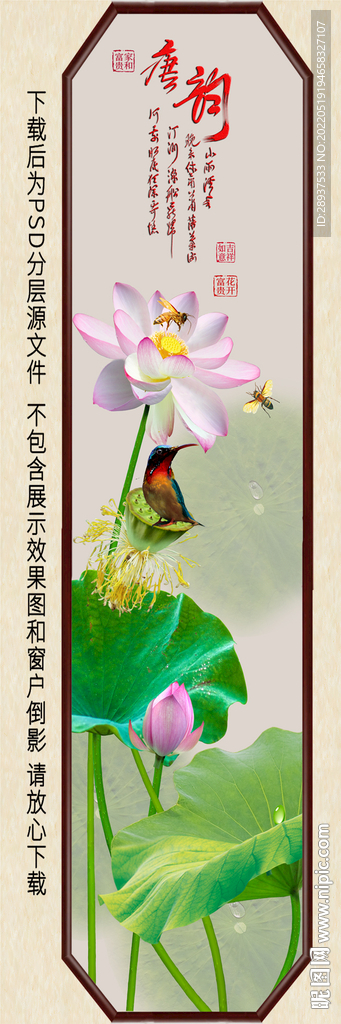 高清荷花装饰画