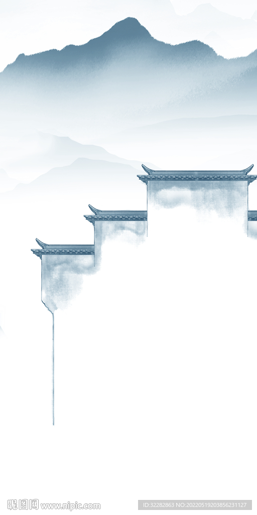 大气山水中式玄关 Tif分层