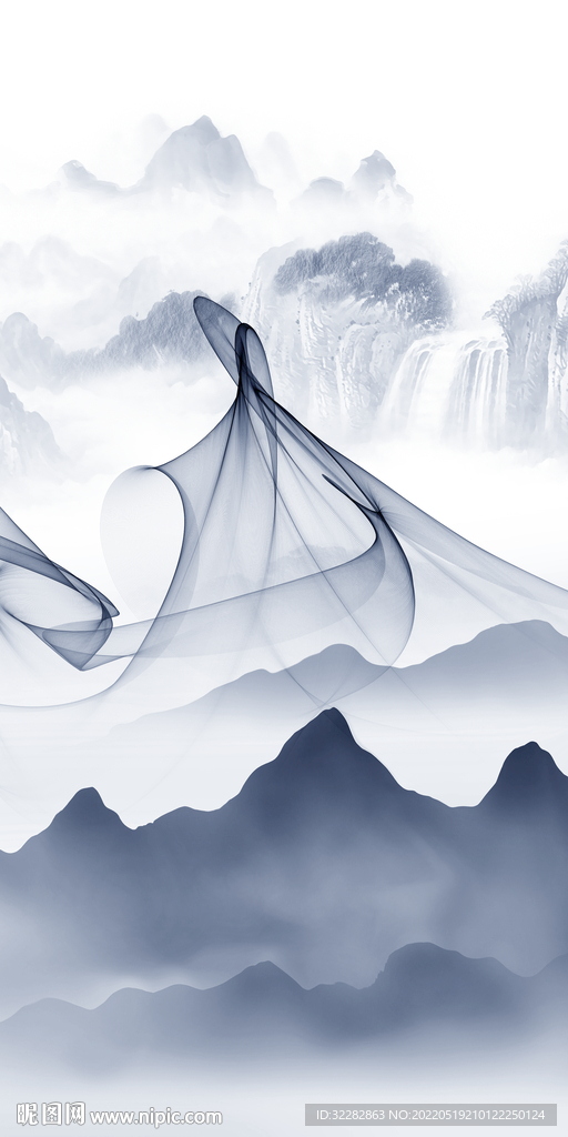 新中式最新画玄关图 tif分层