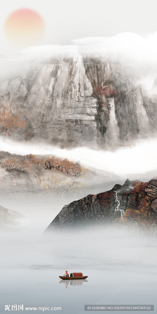 现代 中式高档玄关 Tif分层