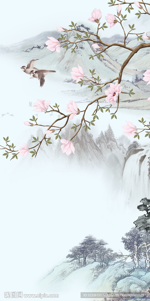 花鸟新品高档玄关 TiF分层