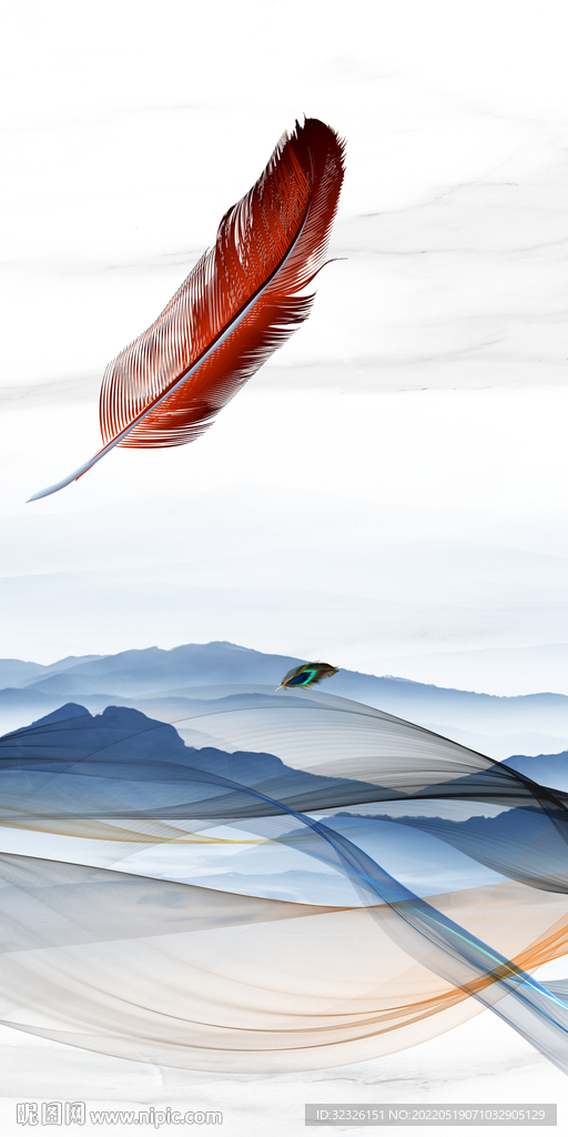 羽毛新品高档玄关 TiF分层