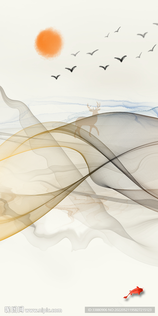 线条中式玄关新画 TIF分层