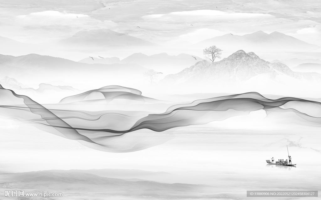 电视最新意境山水 tif分层