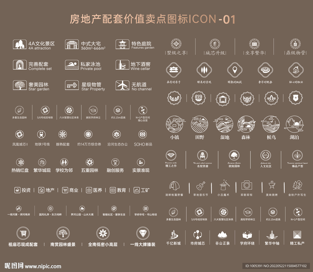 地产ICON标签图标价值点卖点