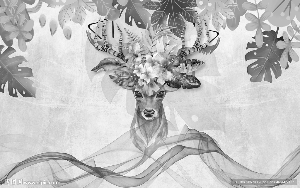 新款 灰色无框画 TIF分层 