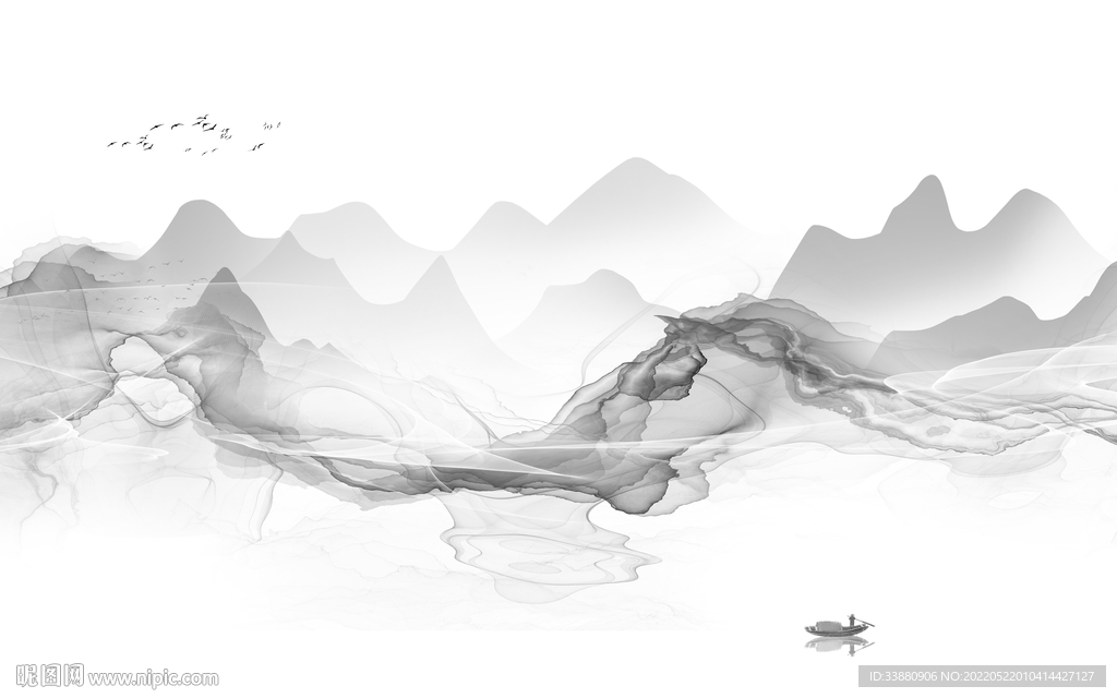 意境 大气现代山水 tif分层