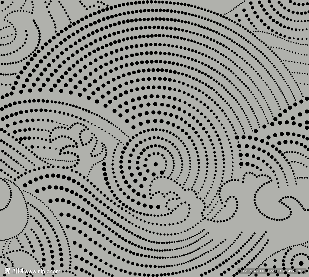 循环圆点装饰画