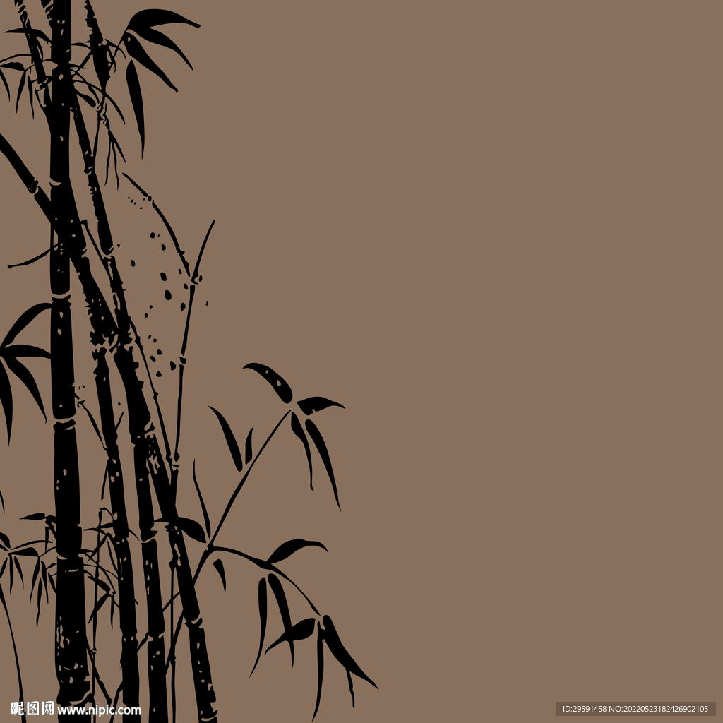 水墨竹子装装饰画