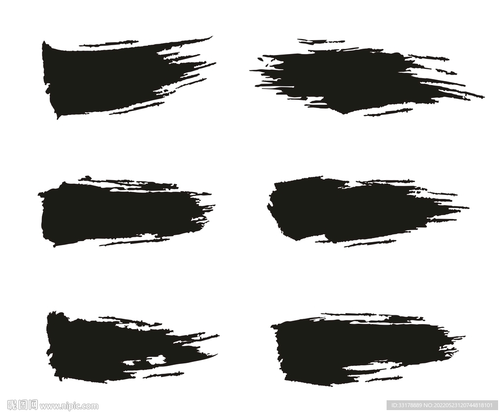 毛笔纹理墨迹泼墨水墨干毛笔笔刷