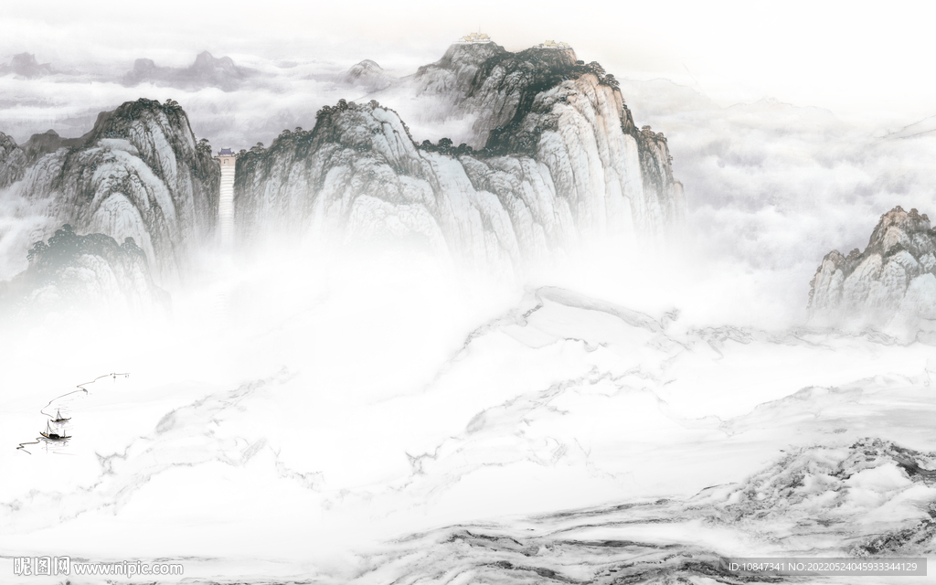 大气 简约意境山水 TIF分层