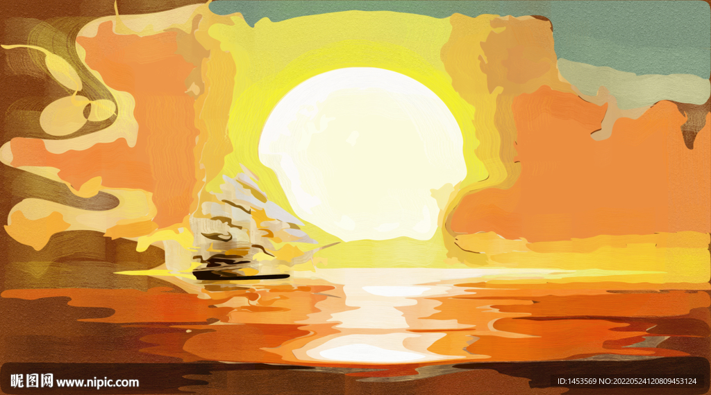 大海抽象装饰画