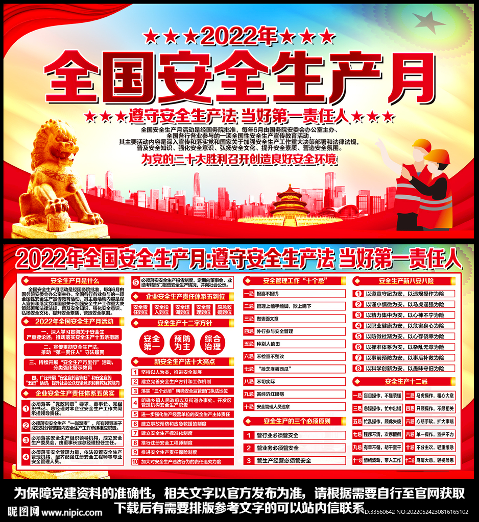 2022年安全月展板