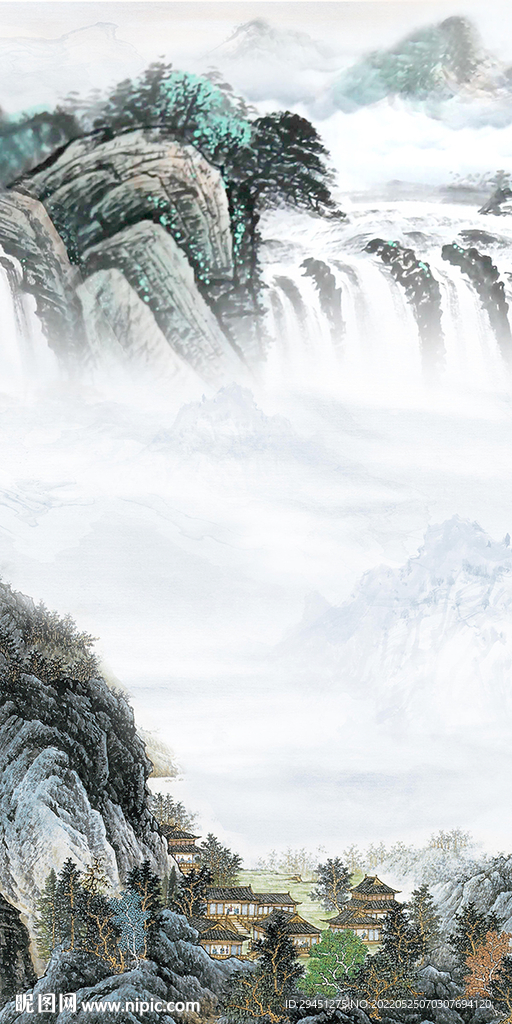 国画简约大气玄关 Tif分层