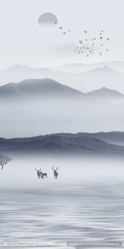 蓝色 新品大气玄关 Tif分层