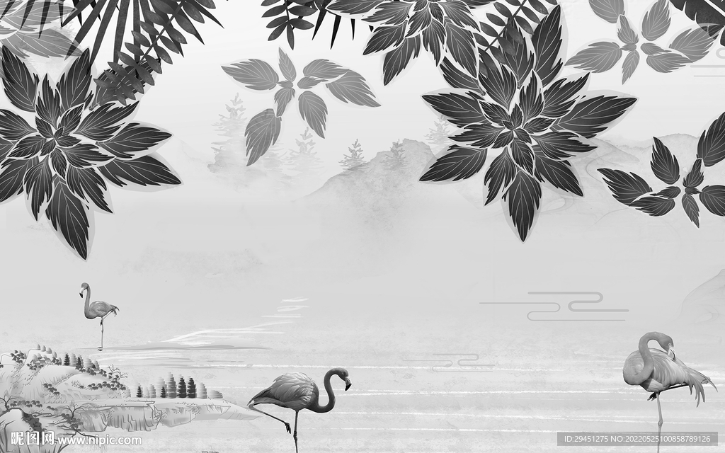 大气欧式新款墙画 TIF分层