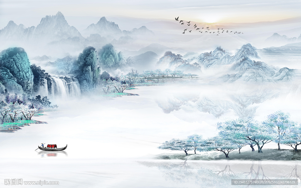 最新客厅大气山水 TIf分层