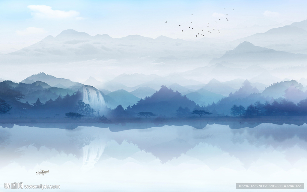 高档 意境人气山水 TIf分层