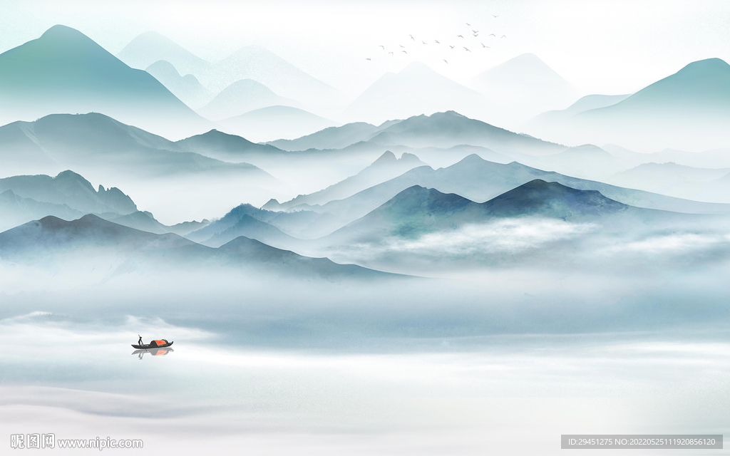 新款中式高清山水 TIf分层