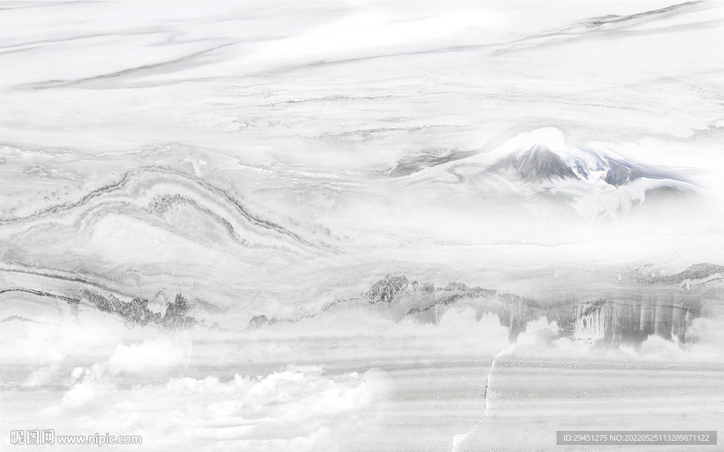 高档 中式客厅山水 TiF分层