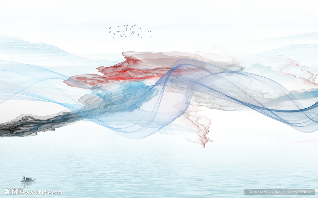 新品客厅大气山水 TIf分层