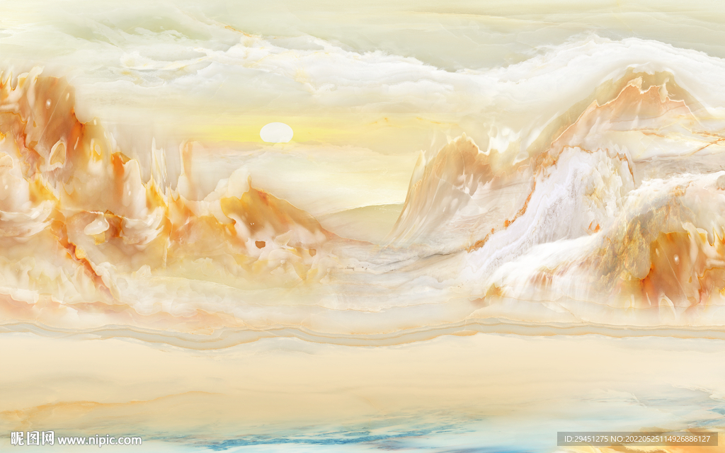 石纹新款客厅山水 Tif分层