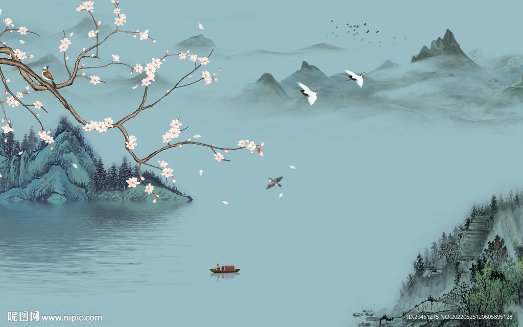 高大上客厅大气山水 TIf分层