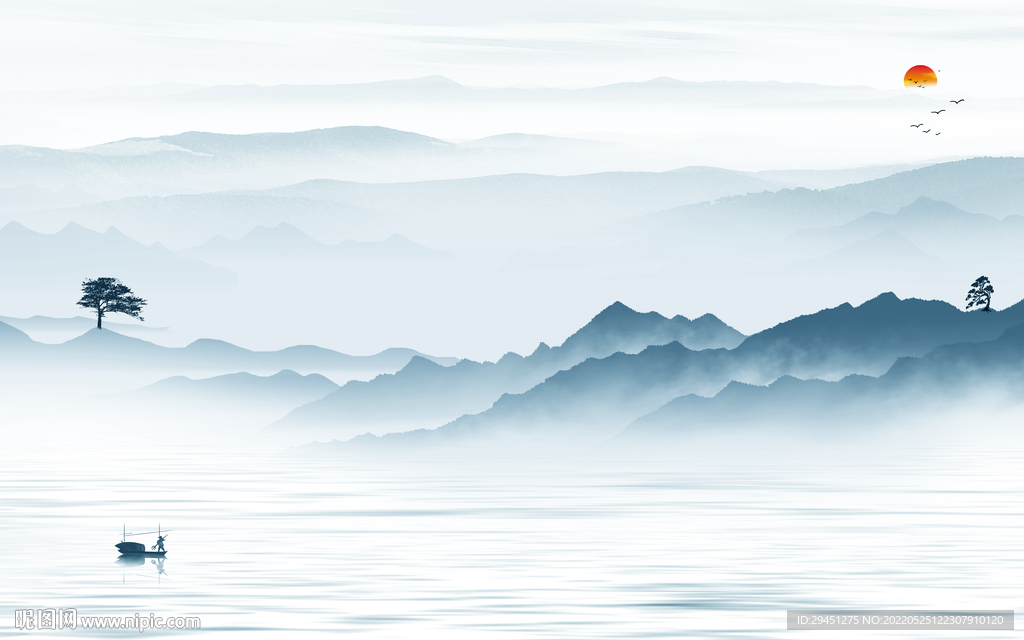 新品高清现代山水 TIF分层