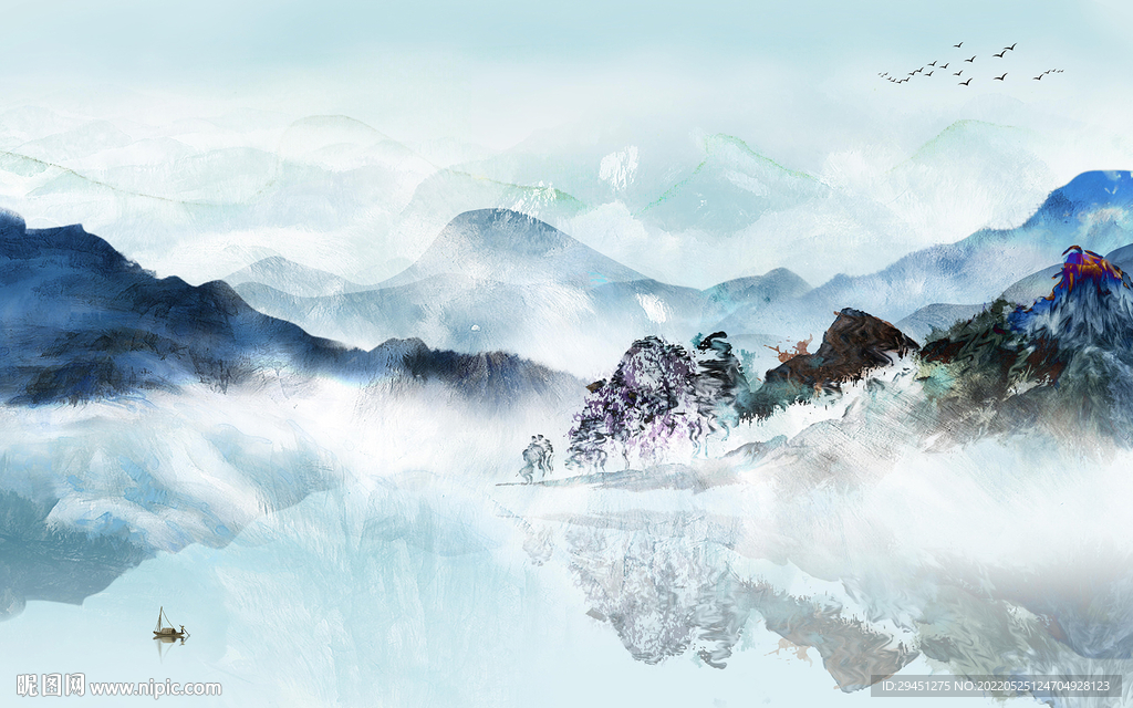 电视意境人气山水 TIf分层