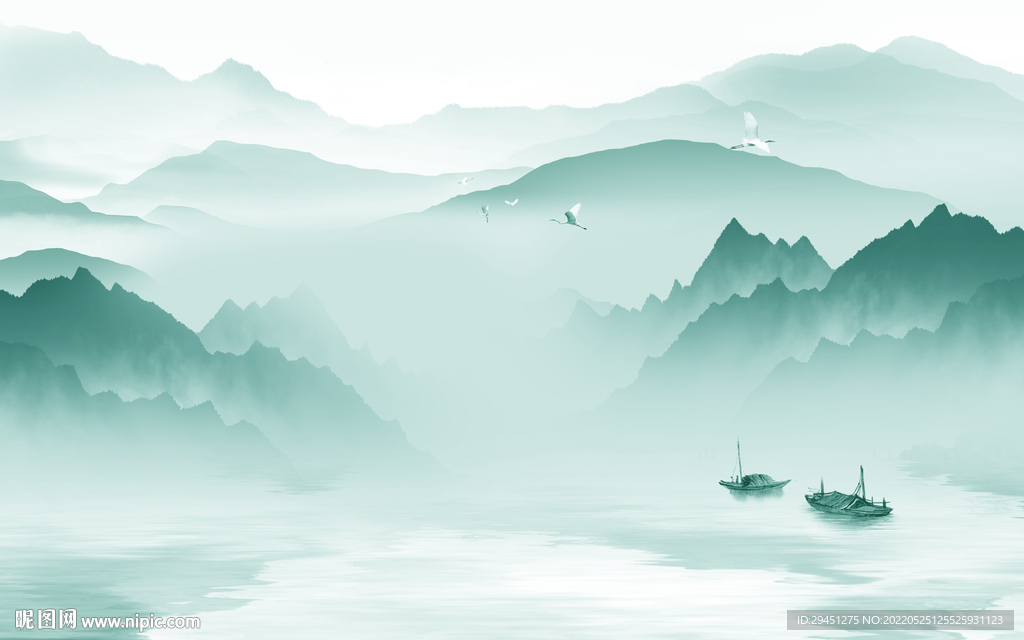 新款高清现代山水 TIF分层