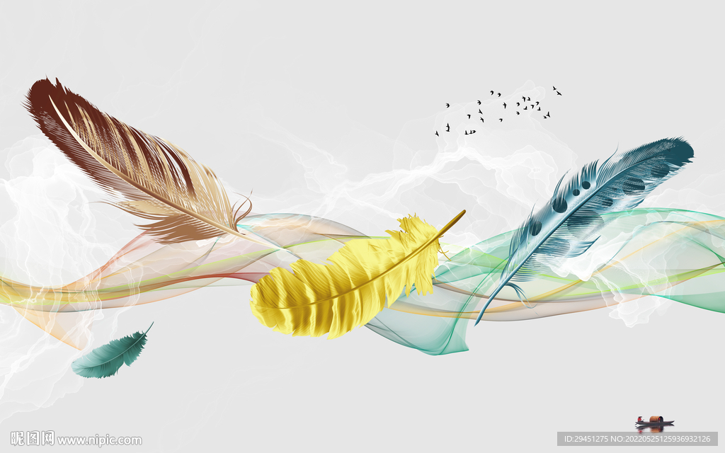 新品欧式奢华墙画 TIF分层